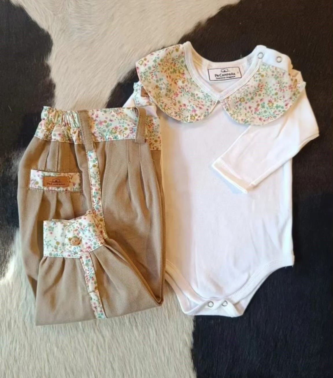 Conjunto Bombacha y Body camel 0