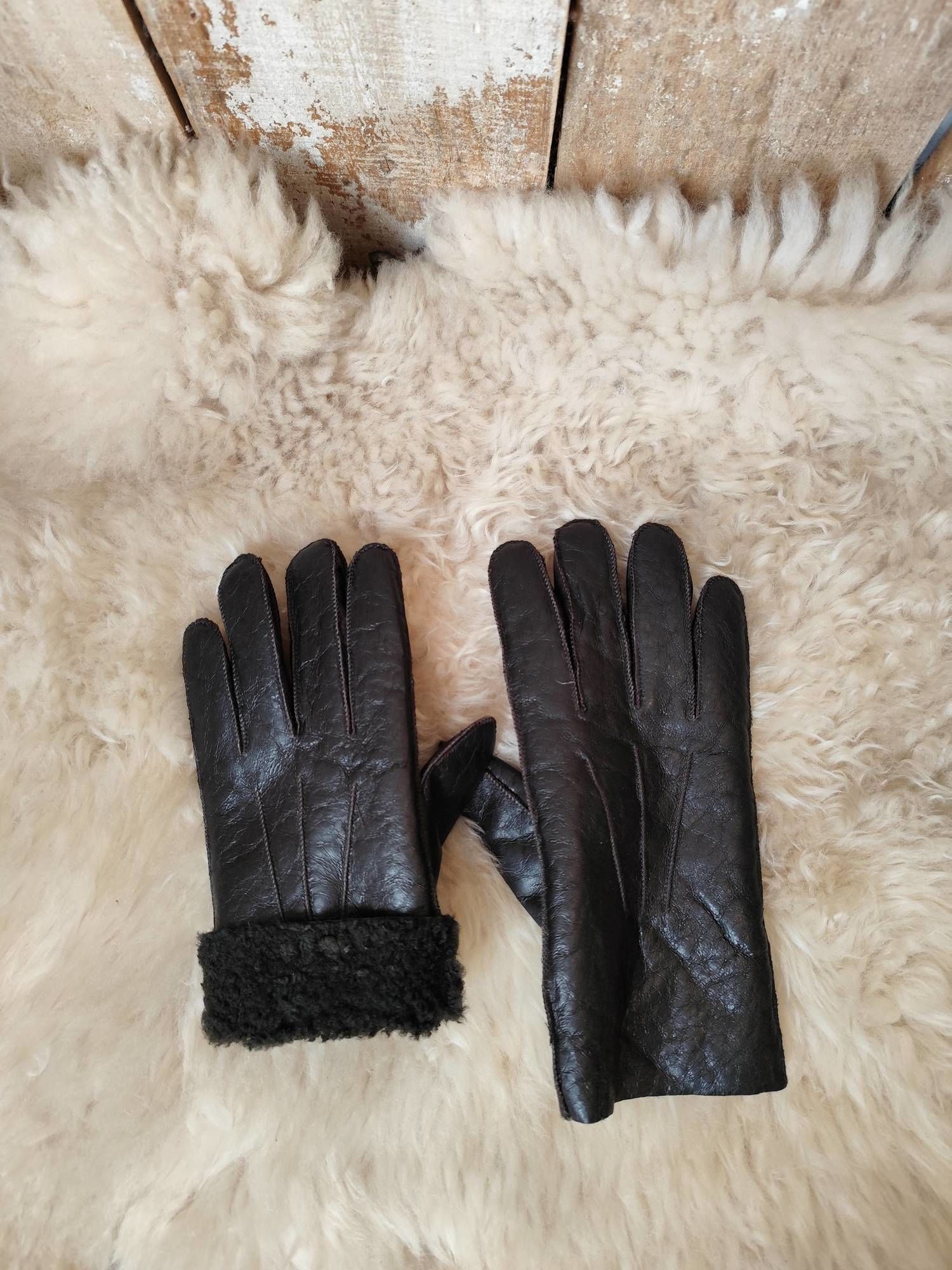 Guantes Cuero negro m