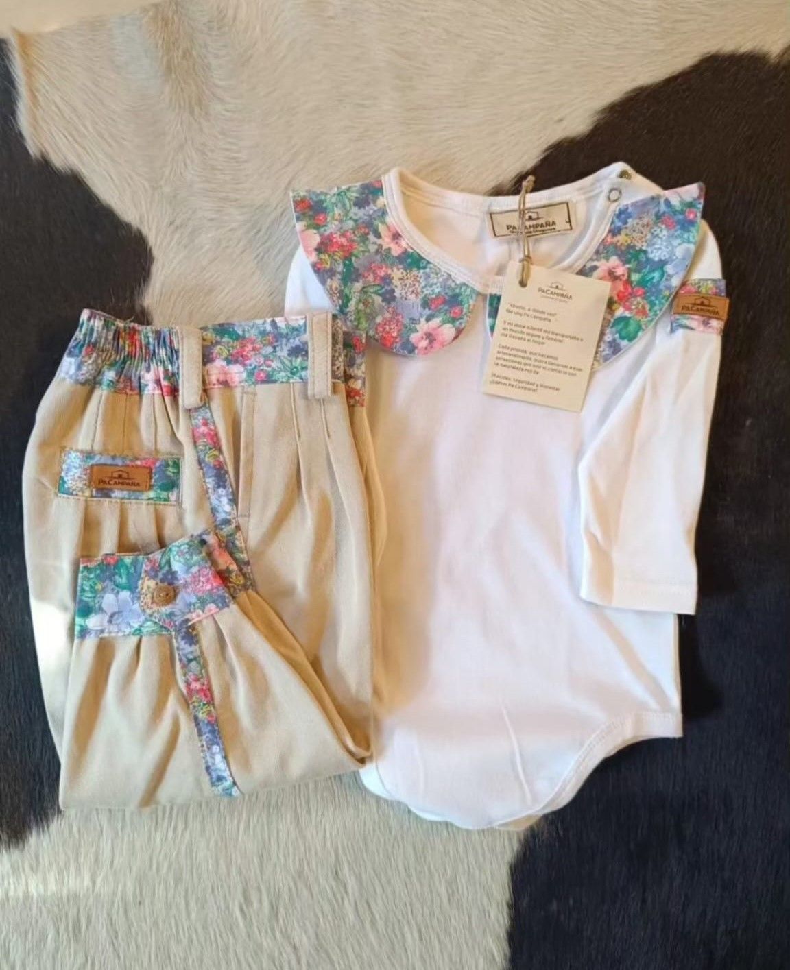 Conjunto Bombacha y Body beige 0