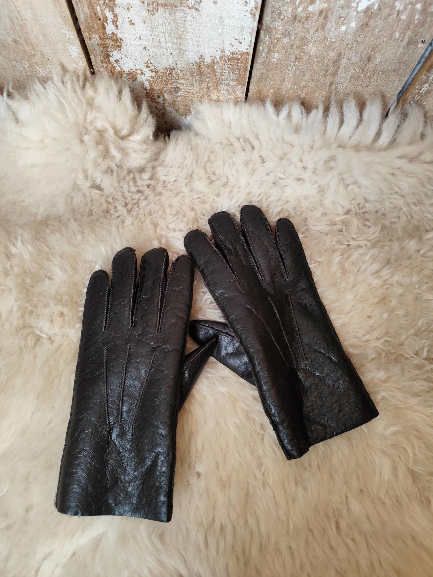 Guantes Cuero negro m